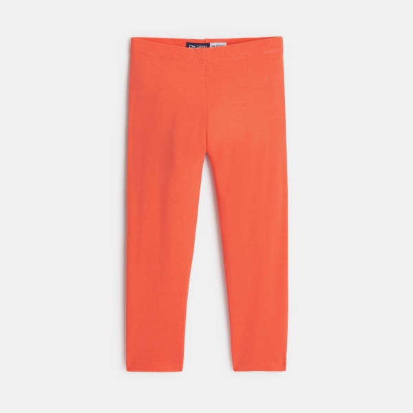 Legging court en jersey orange fille Legging court en jersey orange fille