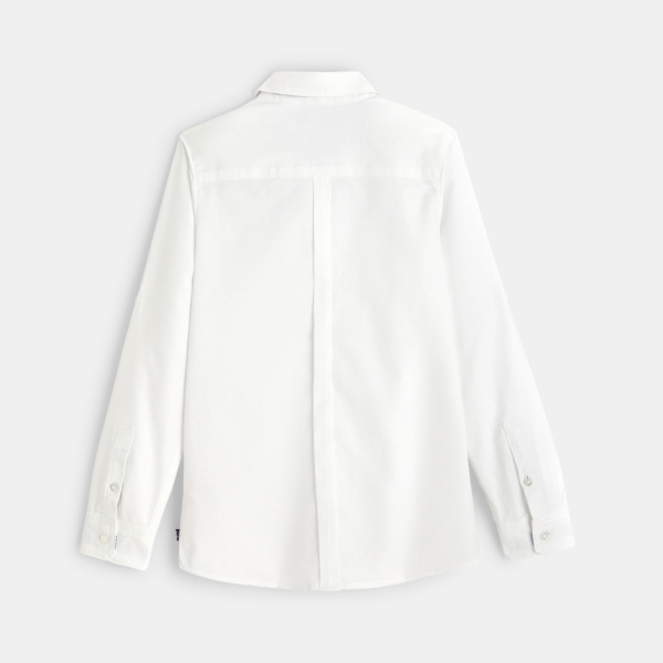 Chemise Oxford à col américain blanche garçon Chemise Oxford à col américain blanche garçon