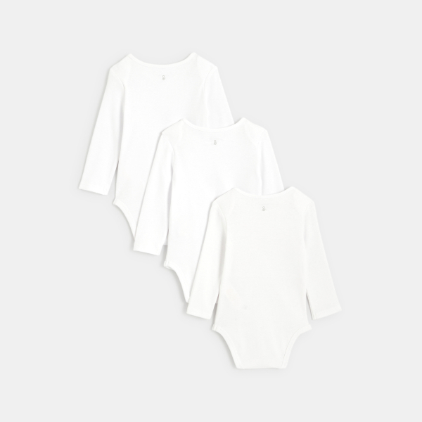 بدلة للجسم بياقة أرنب أمريكية (مجموعة من 3) باللون الأبيض عند الولادة بدلة للجسم بياقة أرنب أمريكية (مجموعة من 3) باللون الأبيض عند الولادة