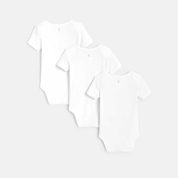 بدلة للجسم بياقة أرنب أمريكية (مجموعة من 3) باللون الأبيض عند الولادة بدلة للجسم بياقة أرنب أمريكية (مجموعة من 3) باللون الأبيض عند الولادة