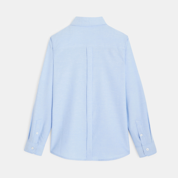 Chemise Oxford à col américain turquoise garçon Chemise Oxford à col américain turquoise garçon