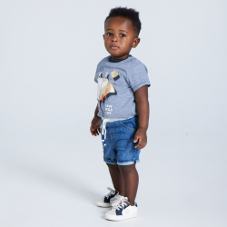 Short en jean bleu bébé garçon