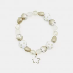 Bracelet de perles jaune fille
