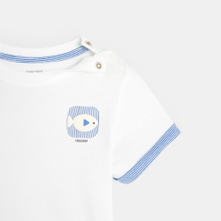 T-shirt à motif blanc bébé...