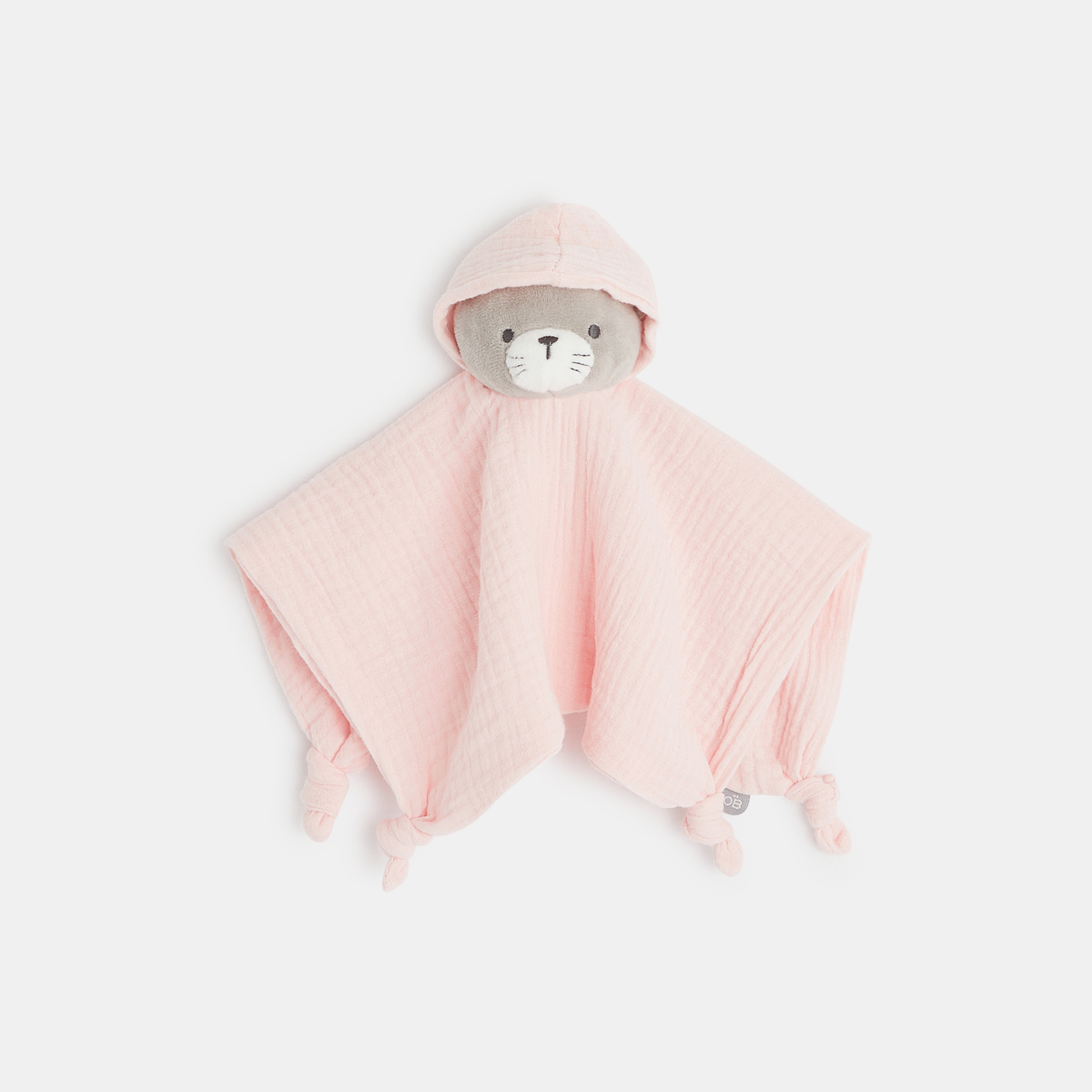 لحاف قطط مسطح من القطن باللون الوردي للمواليد لحاف قطط مسطح من القطن باللون الوردي للمواليد