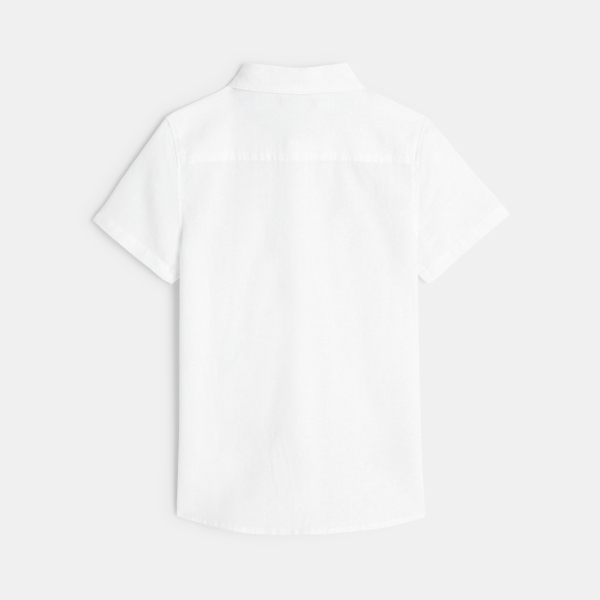Chemisette chic unie blanche garçon Chemisette chic unie blanche garçon
