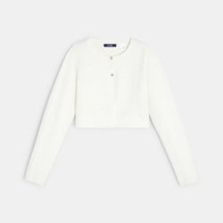 Gilet boléro blanc fille