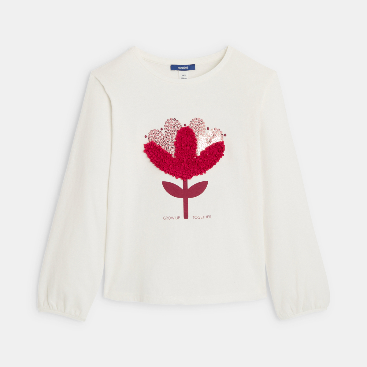 T-shirt à motif fleuri rose fille T-shirt à motif fleuri rose fille