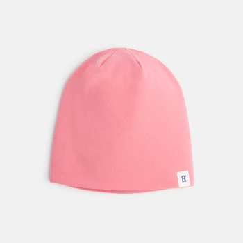 قبعة متماسكة باللون الوردي للفتيات