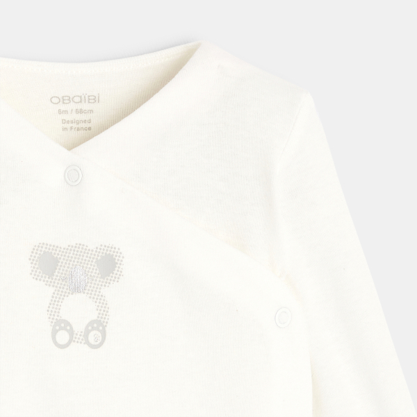 Body croisé animaux brillants (lot de 3) blanc naissance Body croisé animaux brillants (lot de 3) blanc naissance