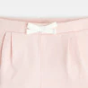 Short à plis en molleton rose bébé fille
