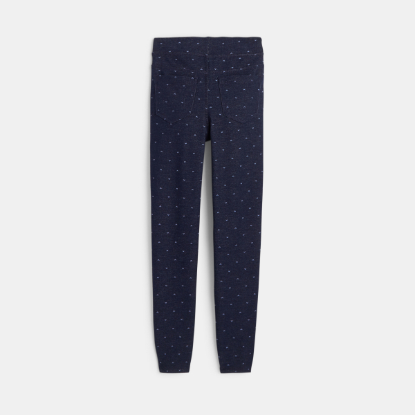 Jegging imprimé bleu fille Jegging imprimé bleu fille