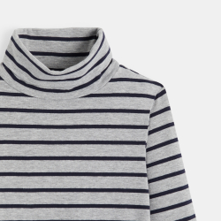 تيشيرت رمادي مخطط للأولاد