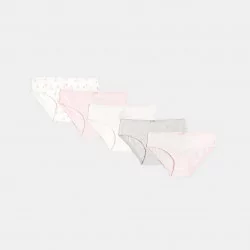 سراويل داخلية من القطن باللون الوردي للفتيات (عبوة من 5 قطع)