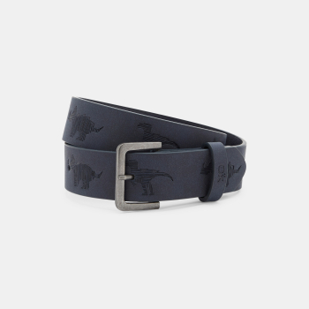 Ceinture en faux cuir à motifs bleu garçon