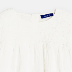 Blouse à smocks en gaze de...