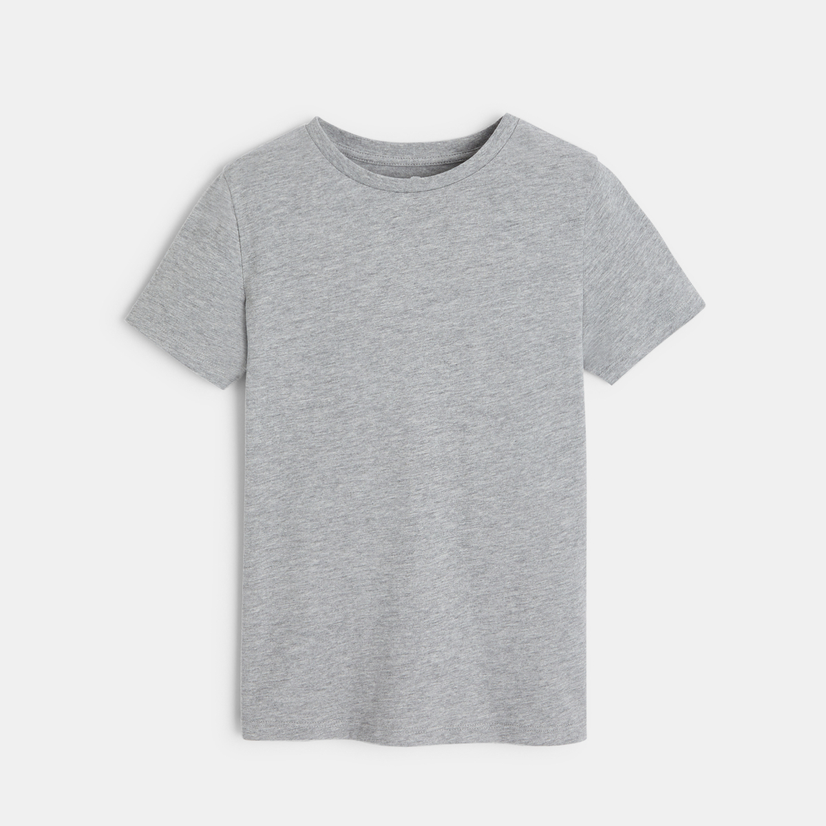 T-shirt basique manches courtes gris garçon T-shirt basique manches courtes gris garçon