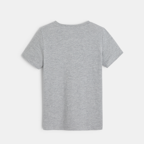 T-shirt basique manches courtes gris garçon T-shirt basique manches courtes gris garçon