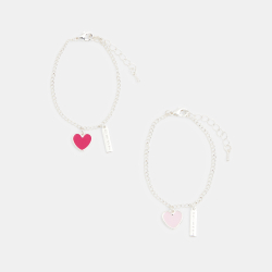 Bracelets "best friends" (lot de 2) jaune fille