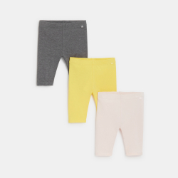 Legging caleçon (lot de 3) jaune bébé fille