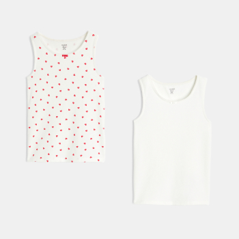 قميص بلا أكمام من قماش الجيرسي (مجموعة من قطعتين) للفتيات.