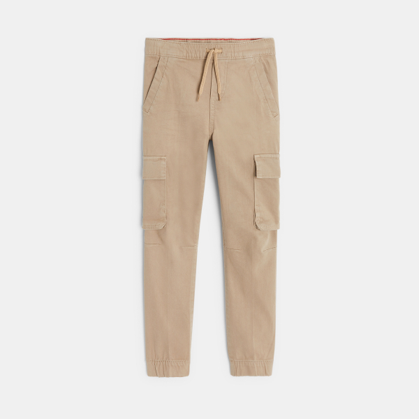 Pantalon cargo en toile beige garçon Pantalon cargo en toile beige garçon