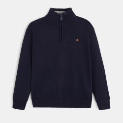 كنزة برقبة عالية، أزرق داكن، للأولاد