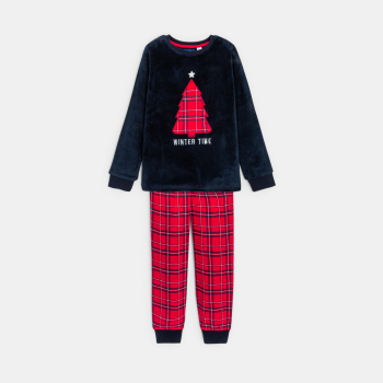 Pyjama de Noël rouge garçon
