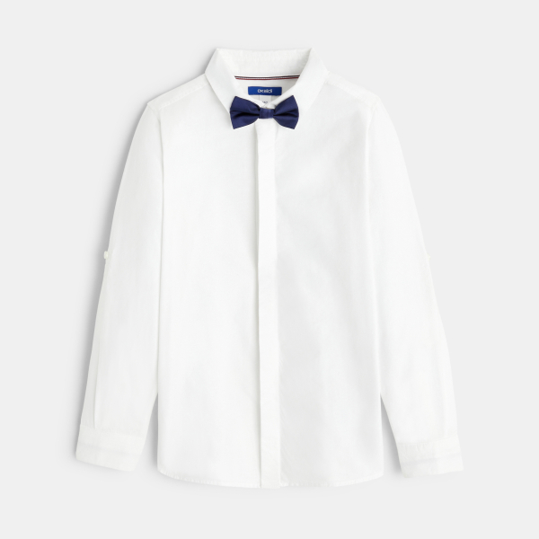 Chemise blanche avec nœud papillon Garçon Chemise blanche avec nœud papillon Garçon