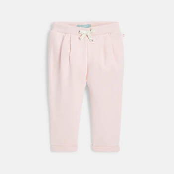 Pantalon molleton rose bébé fille