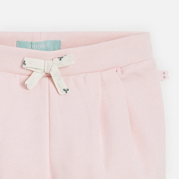 Pantalon molleton rose bébé fille