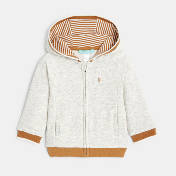 سويت شيرت ميلتون رمادي بسحّاب مع غطاء رأس للأولاد الصغار