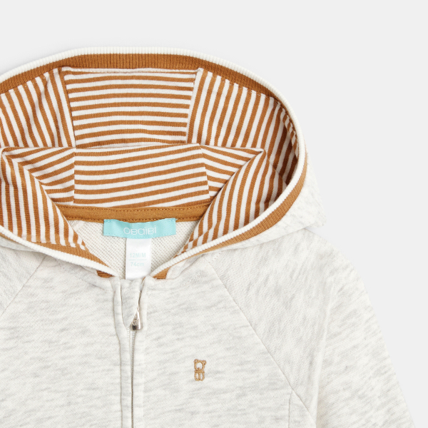 سويت شيرت ميلتون رمادي بسحّاب مع غطاء رأس للأولاد الصغار سويت شيرت ميلتون رمادي بسحّاب مع غطاء رأس للأولاد الصغار