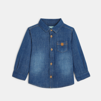 Chemise denim bleu stone bébé garçons