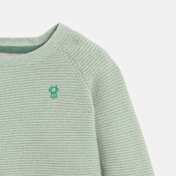 كنزة تريكو بلون أخضر لحديثي...