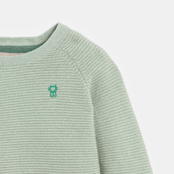 كنزة تريكو بلون أخضر لحديثي الولادة كنزة تريكو بلون أخضر لحديثي الولادة