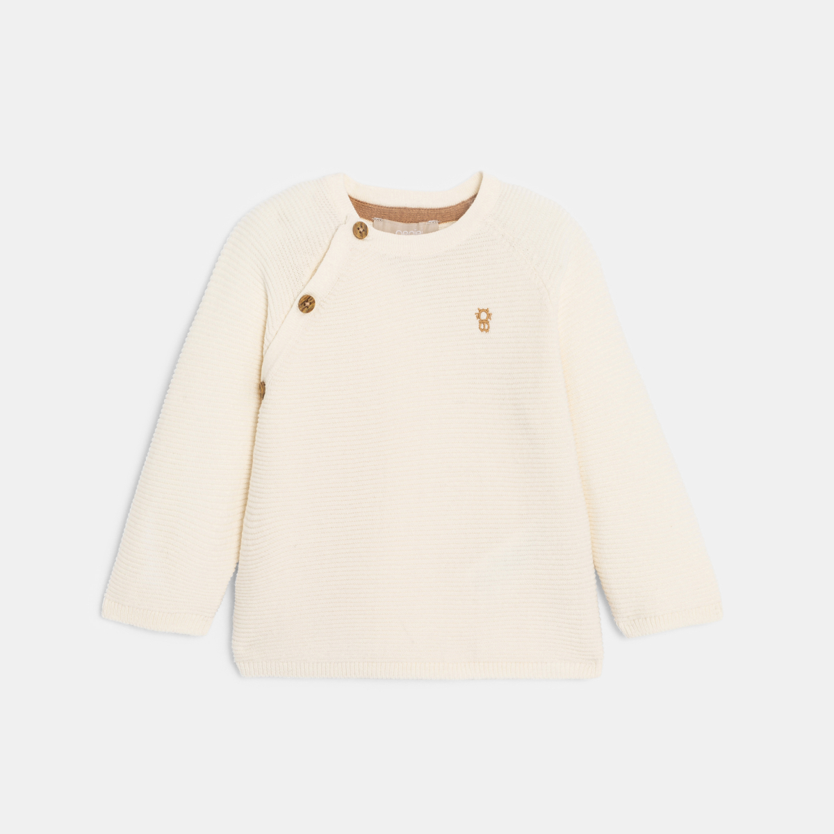 كنزة تريكو بلون أبيض لحديثي الولادة كنزة تريكو بلون أبيض لحديثي الولادة