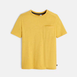 T-shirt moucheté manches courtes jaune Garçon