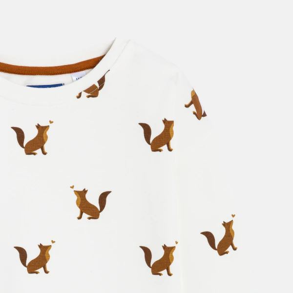 Sweat-shirt imprimé renard blanc Fille