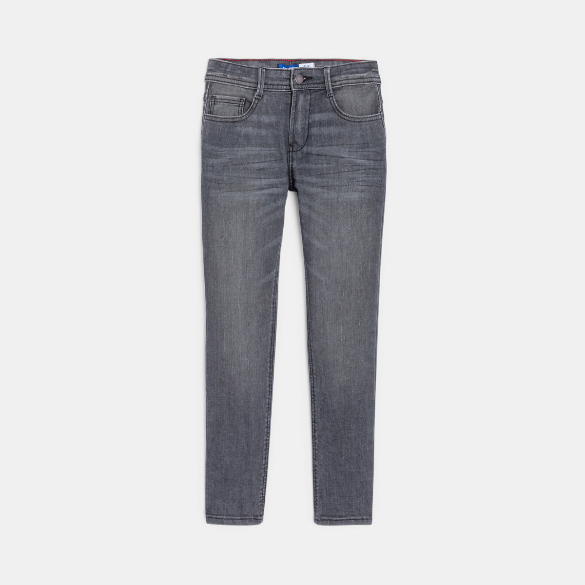بنطال جينز بقصّة سلم، رمادي للأولاد بنطال جينز بقصّة سلم، رمادي للأولاد