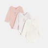 Body croisé manches longues bébé fille (lot de 3) Body croisé manches longues bébé fille (lot de 3)