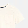 T-shirt moucheté manches courtes blanc Garçon
