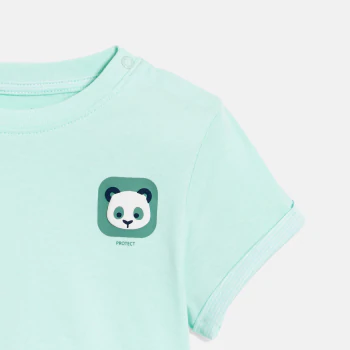 T-shirt à motif bleu vert bébé garçon