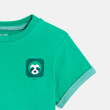 T-shirt à motif vert bébé garçon