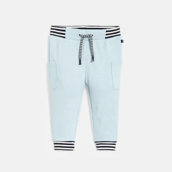 Pantalon molleton jogging bleu bébé garçon