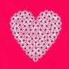 T-shirt manches courtes motif cœur rose Fille