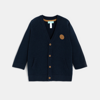 كارديغان تريكو محبوك باللون الازرق للأولاد الصغار