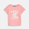T-shirt manches courtes à sequins rose Fille