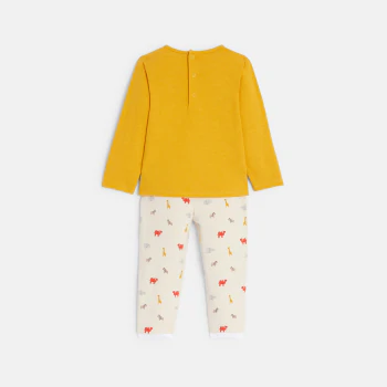 Pyjama chameau jaune bébé fille
