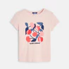 T-shirt imprimé manches courtes rose Fille